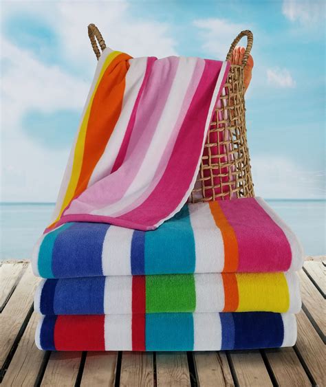 Cotton 32x63 Terry Beach Towels Cotton Velour Maya Island