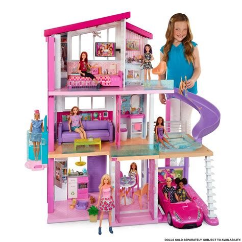 Girls Dollhouse Barbie Dreamhouse Playset With Accessories Toy