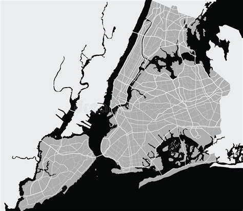 Carte Administrative De New York City Illustration Stock Illustration