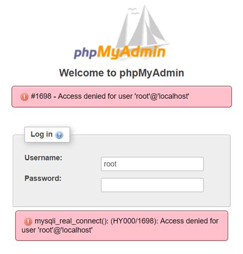 Cara Mengatasi Phpmyadmin Error Access Denied For User Root