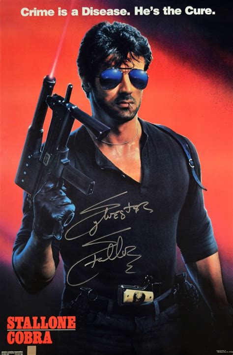 Cosmatos and written by sylvester stallone, who also starred in the title role. Sylvester Stallone Signed COBRA 20x30 Movie Poster by ...