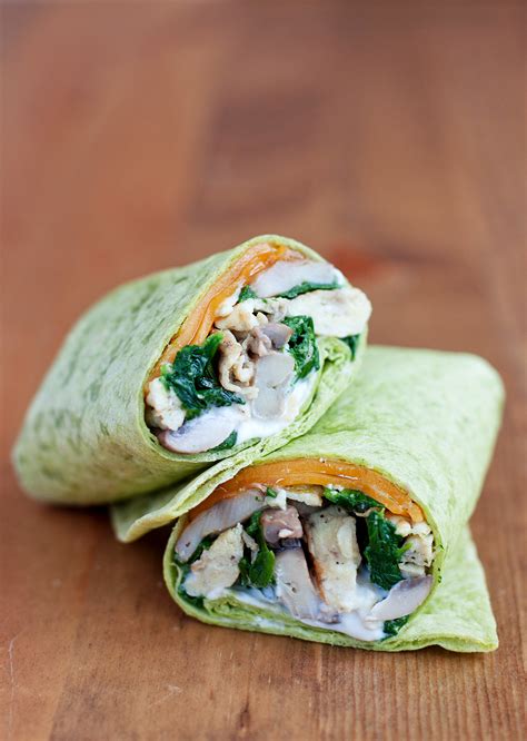 Spinach And Mushroom Scrambled Egg Wrap Bs In The Kitchen