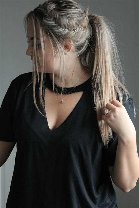 Diy Cut Out V Neck Choker Tee Tutorial