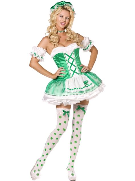 St Paddys Ladies Leprechaun St Patricks Irish Fancy Dress Costume 8 10