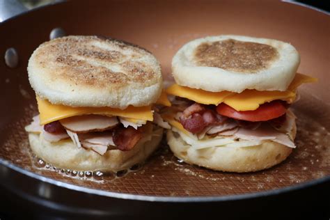 turkey and bacon grilled english muffins the denver housewife