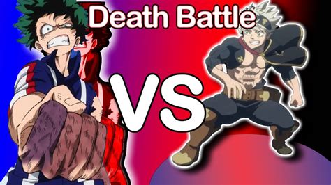Death Battle Deku Vs Asta My Hero Academia Vs Black Clover Reaction