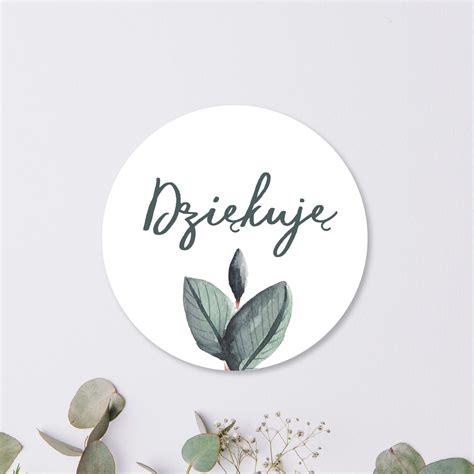 Naklejki Botanic "Dziękuję" - MiniBrand.shop