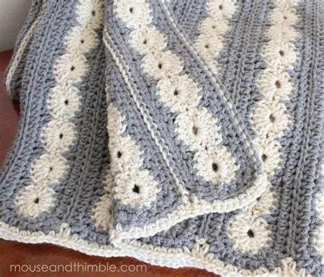 Afghan Blanket Easy Crochet Pattern 2 Color Circle Stripe Etsy Australia