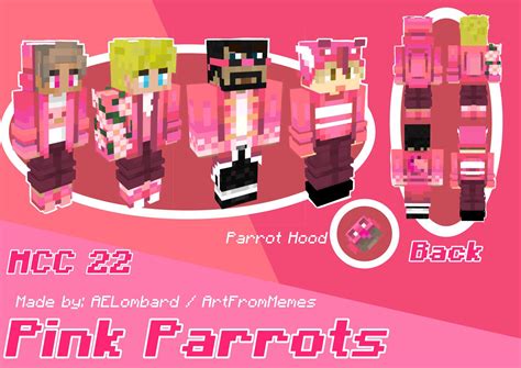 Mcc 22 Pink Parrots Skins Minecraftchampionship