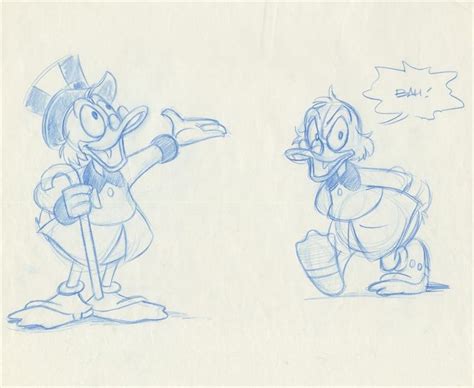 Disney Ducktales Animation Character Drawings Of Uncle Scrooge Mcduck