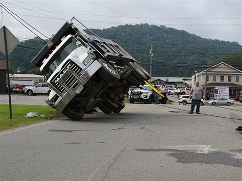 dump truck tumble knocks out power snarls traffic the news observer blue ridge georgia