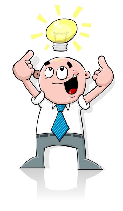 Cartoon Man Having Idea Stock Vector Illustration Of Entrepreneur