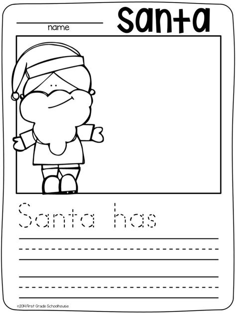 Santa Has Writing Christmas Writing For Kindergarten