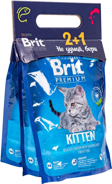 Сухой корм для котят Brit Premium 21 Cat Kitten с курицей 300 г х 3 шт