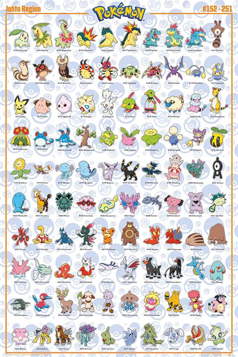 Pokémon Poster Johto Region Poster Großformat Jetzt Im Shop Bestellen