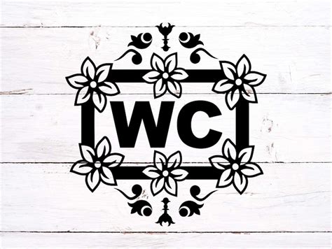 Wc Sign Svg Bathroom Svg Wc Svg Cut Files Etsy