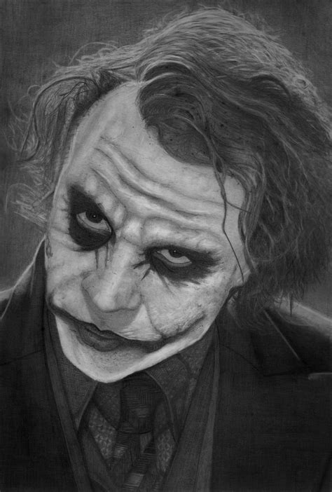 My Pencil Drawing Of Heath Ledger As The Joker From The Dark Knight