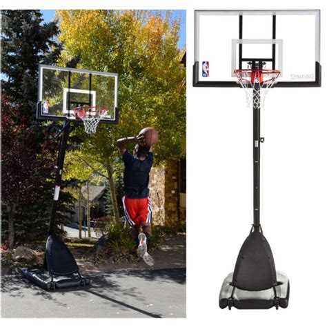 Nba Spalding 54 Portable Angled Basketball Hoop With Polycarbonate