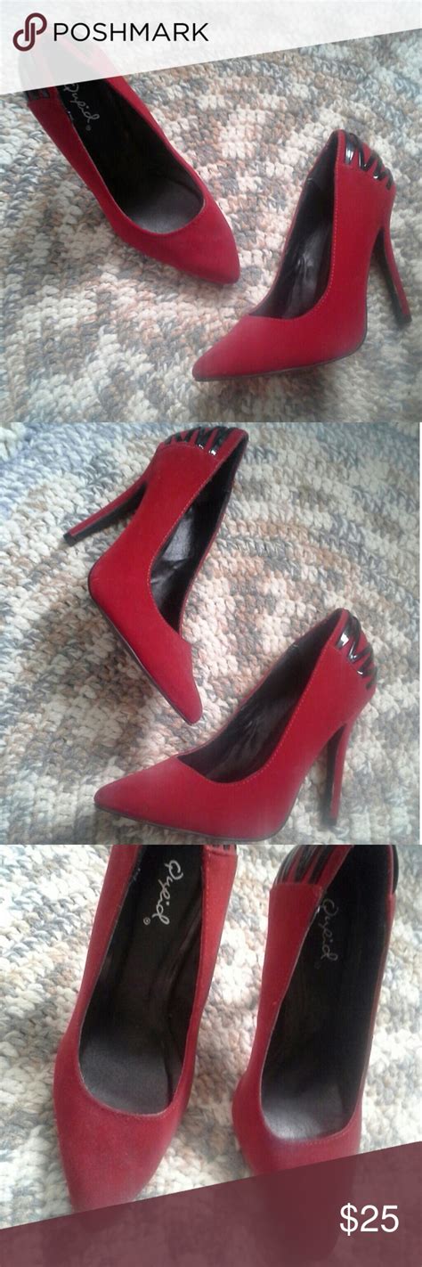 Womens Qupid Red Heels Good Condition No Flaws Stains Or Tears Reasonable Offer