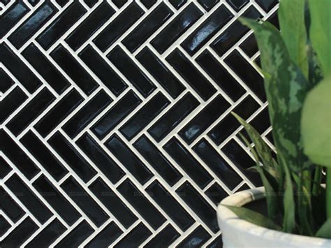 Project How To Design Herringbone Mosaic Tile Accent Wall In Office