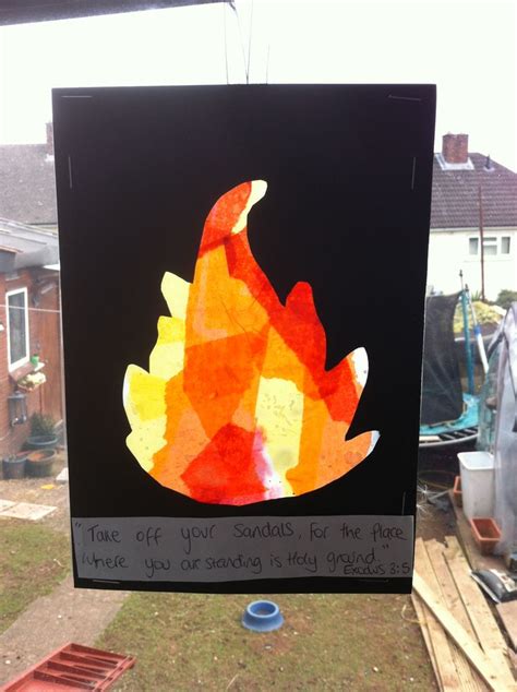 Pin By Cintia On Vbs Sunday School Crafts Burning Bush Craft