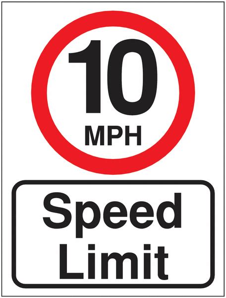 Double Sided 10mph Speed Limit Sign Safetyshop