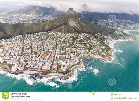 Aerial View Of Cape Town South Africa Stock Photo