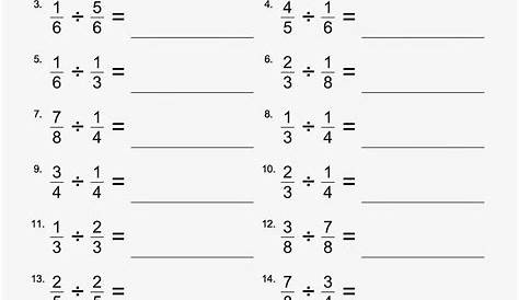 Fractions As Division Worksheet 5th Grade