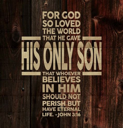 God So Loved The World John 3 16 Word Cross Design 12 X 12 Wood Lath