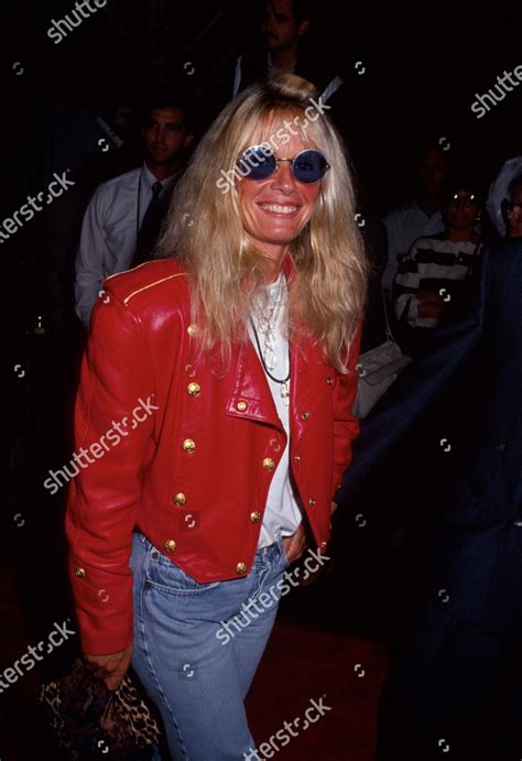 Singer Kim Carnes Wearing Red Leather Editorial Stock Photo Stock