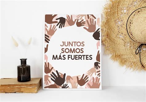 Juntos Somos Mas Fuertes Posterstronger Together Spanish Etsy