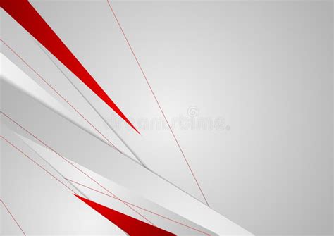 High Contrast Red And Grey Abstract Corporate Background Stock Vector