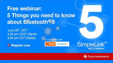 Webinar 5 Things You Need To Know About Bluetooth 5 Youtube