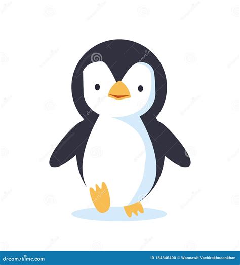 Cute Cartoon Penguin Icon Vector Stock Vector Illustration Of Animal