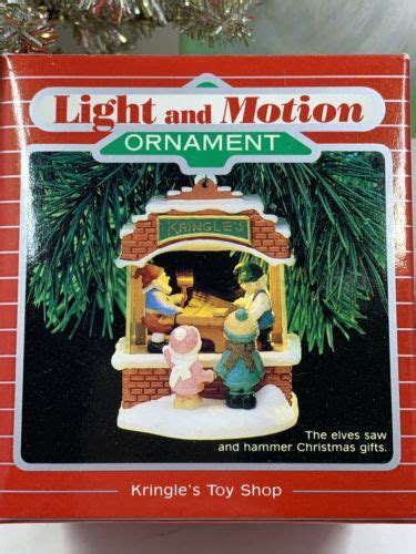 Hallmark Light And Motion Ornament 1987 Kringles Toy Shop Antique