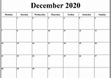 December 2020 Printable Calendar - Free Templates (PDF, Word)