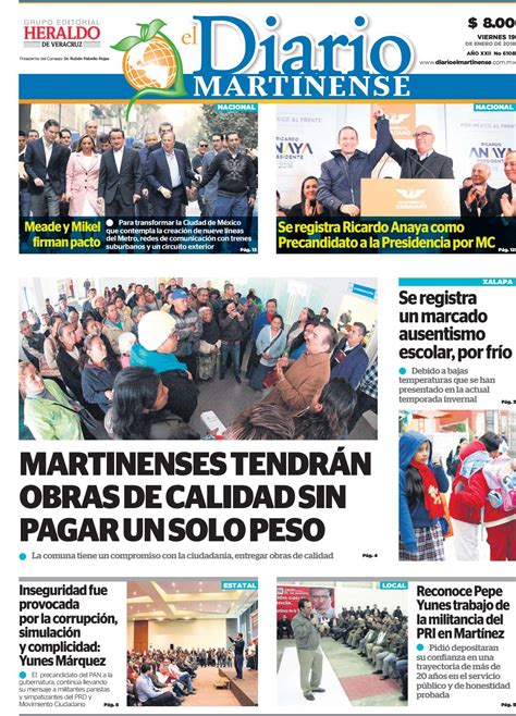 La crónica de tierra blanca. El Diario Martinense 19 de Enero de 2018 by Fernando ...