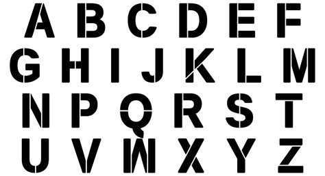 Extra Large Alphabet Stencils Free Free Printable Upper Case Alphabet