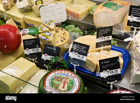 Supermarket Cheese Counter Stock Photo Alamy