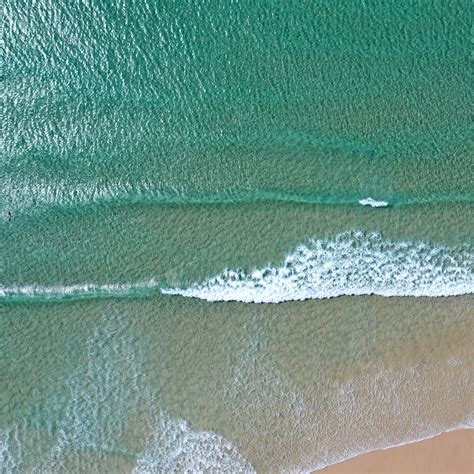 Download Wallpaper 2780x2780 Beach Sea Waves Water Aerial View