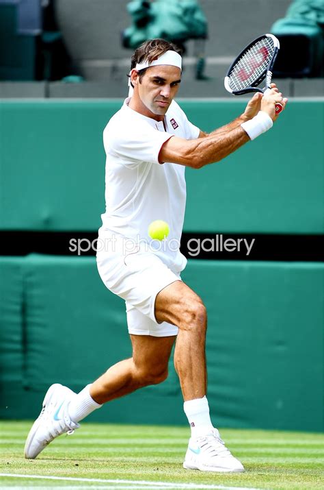 Roger Federer Switzerland Backhand Wimbledon 2018 Images Tennis Posters