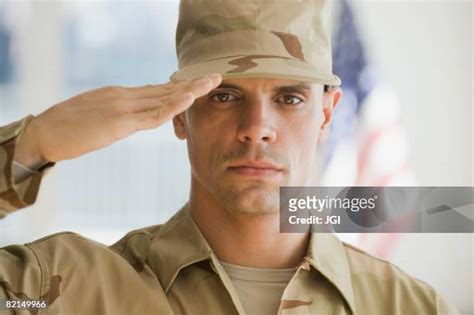 Male Soldier Saluting Photos And Premium High Res Pictures Getty Images