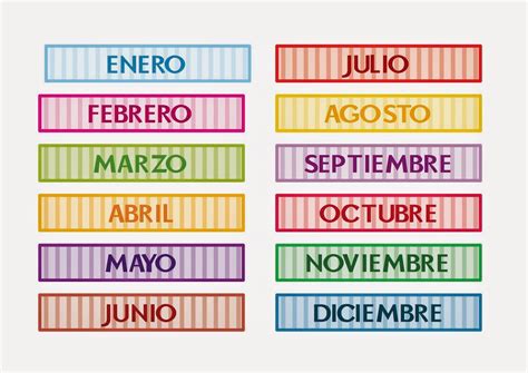 Meses Del Año 1600×1133 Calendario Para Niños Carteles Para