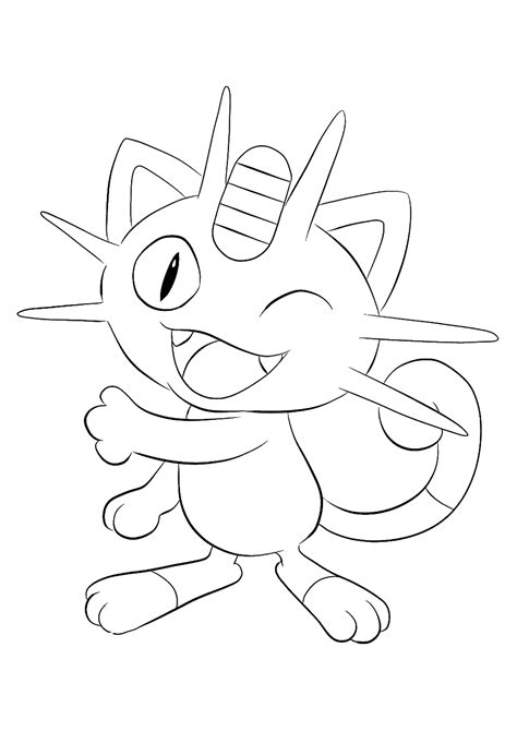 Meowth No52 Pokemon Generation I All Pokemon Coloring Pages