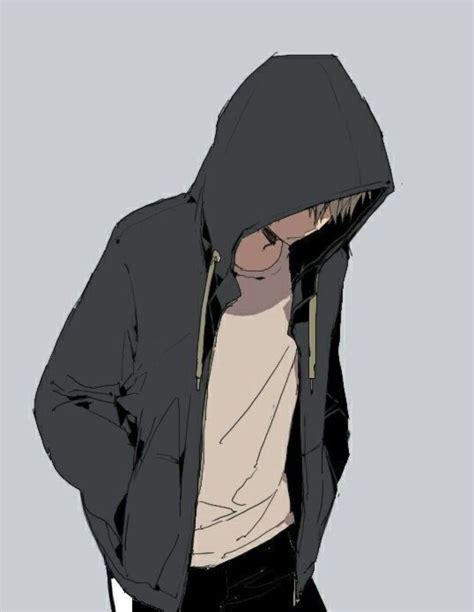 Animated drawing of a guy with a scarf. Cool Guy With Hood Anime Wallpapers - Wallpaper Cave