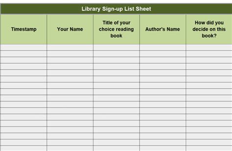 Sample 14 Customizable Sign Up Sheet Templates Excel Word Word