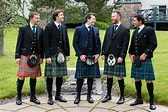 Wearing a kilt is obviously very popular for the groom and groomsmen ...