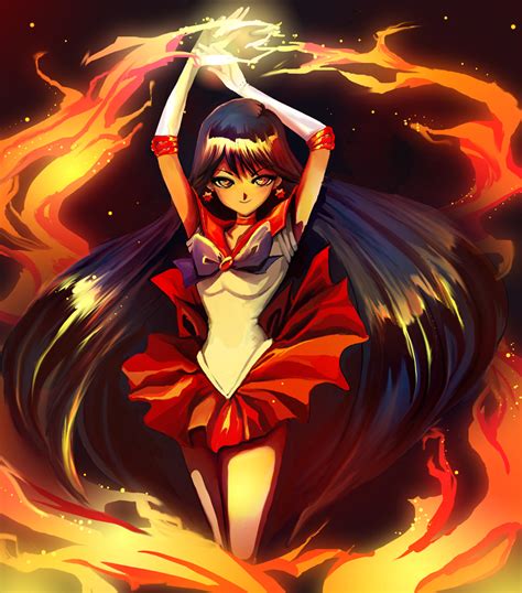 Hino Rei And Sailor Mars Bishoujo Senshi Sailor Moon Drawn By