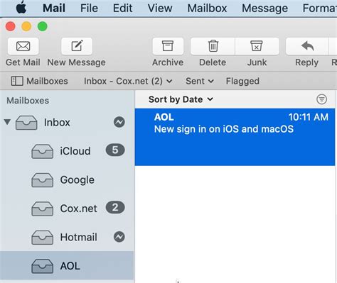 Set Up An Aol Email Account Using Apples Mail App