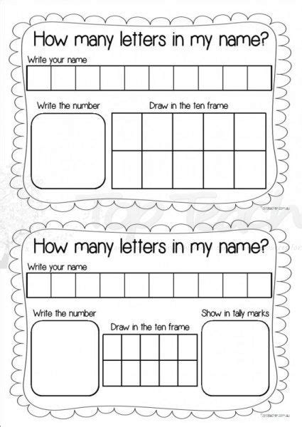 How Many Letters In My Name Kindergarten Names Preschool Math